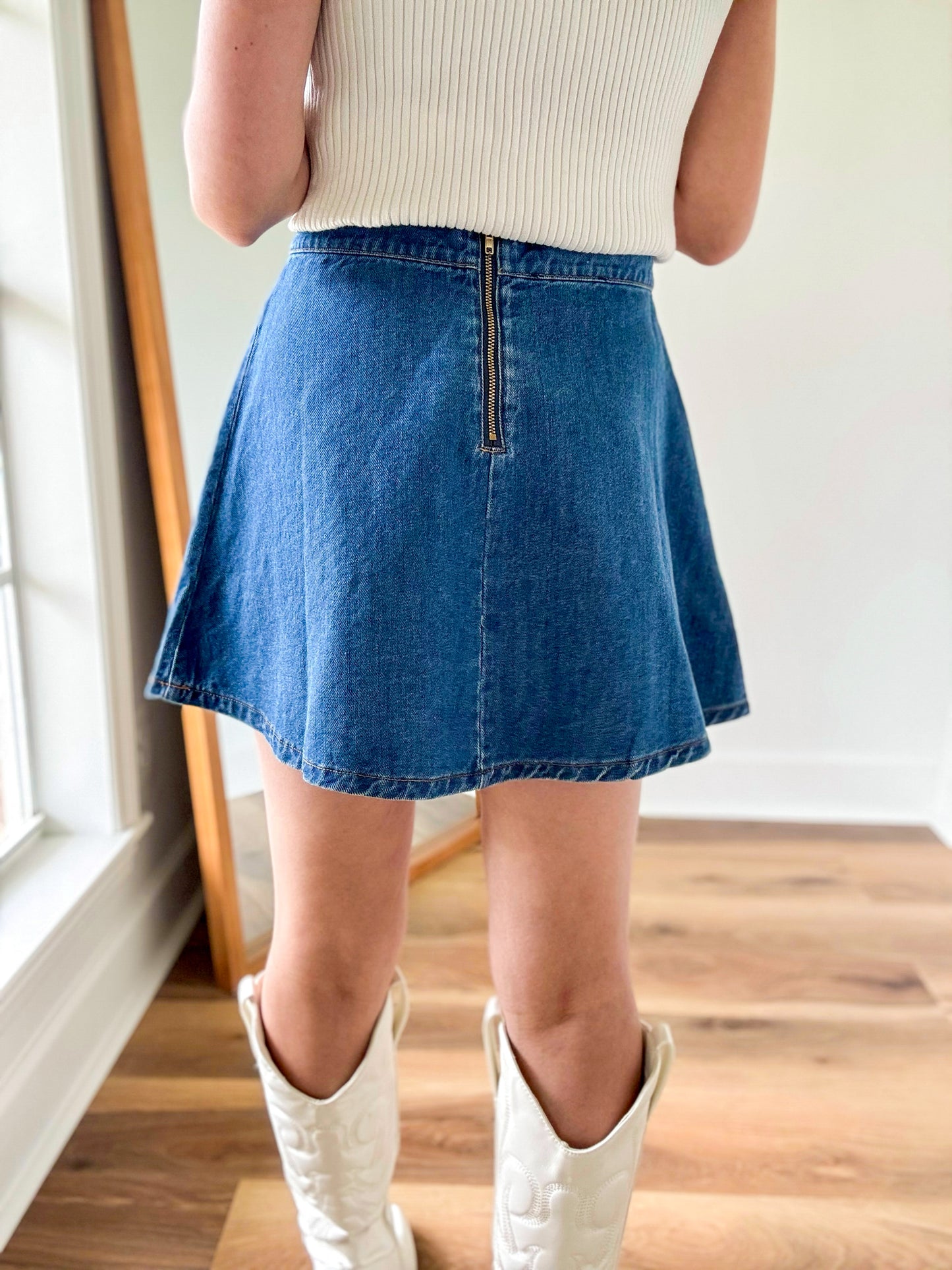 Alisha Denim Flare Skirt