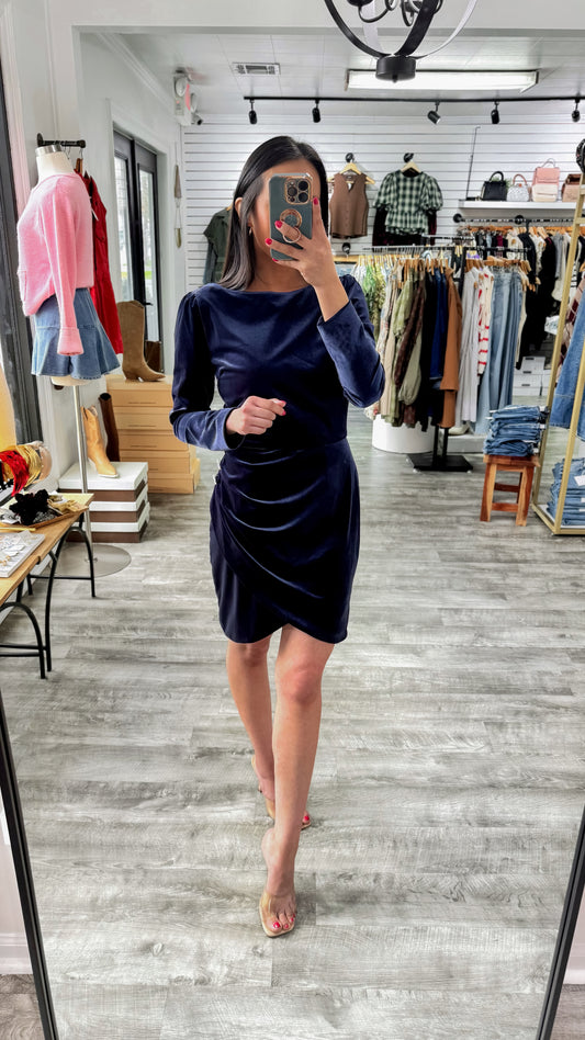 Jewel Midnight Velvet Dress