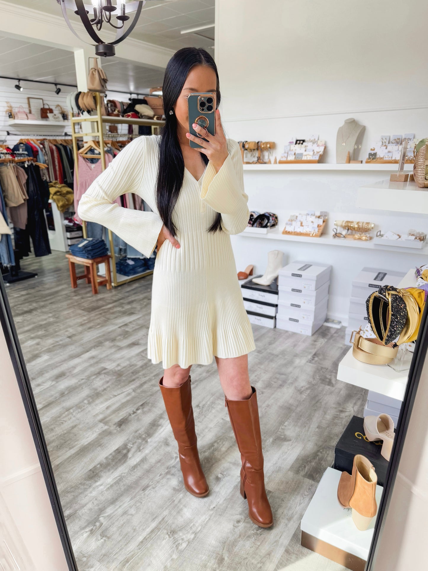 Milli Cream Sweater Dress