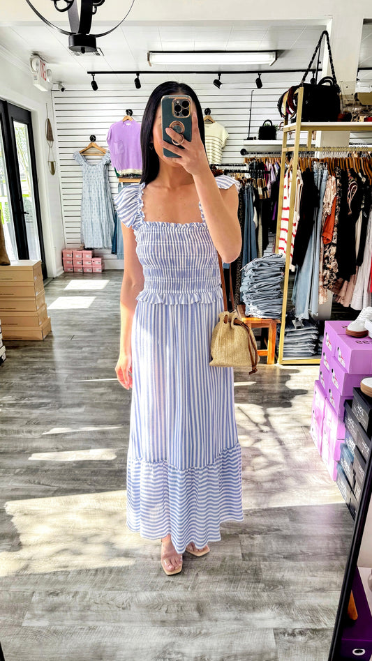 Grace Striped Midi Dress