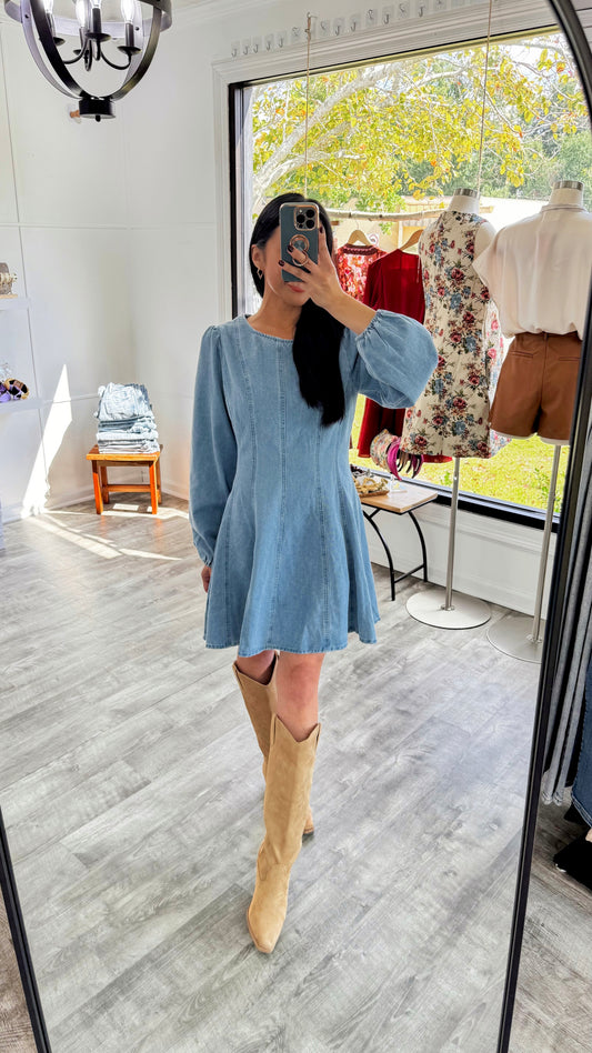 So It Seams Denim Dress