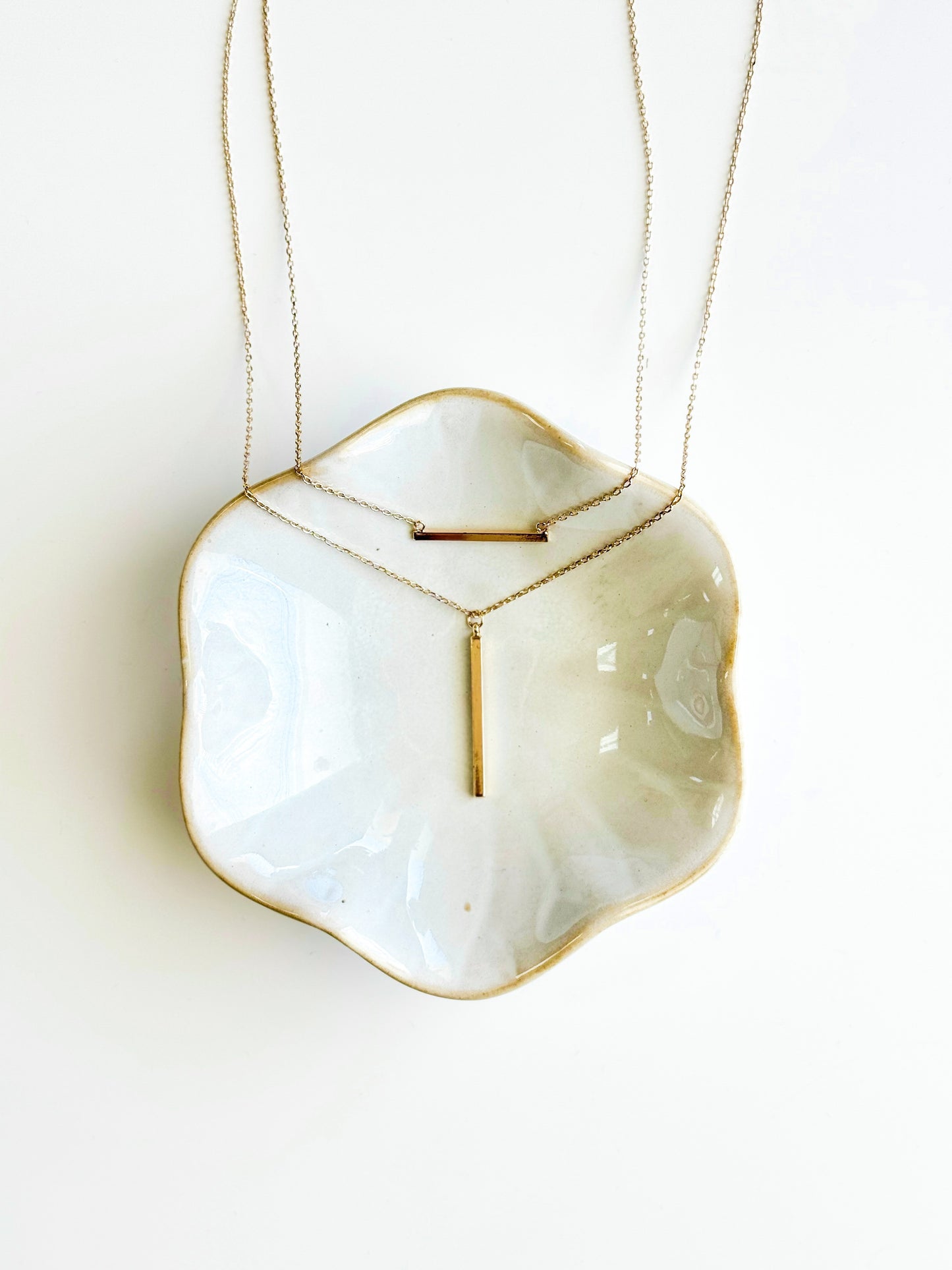 Layered Bar Pendant Necklace