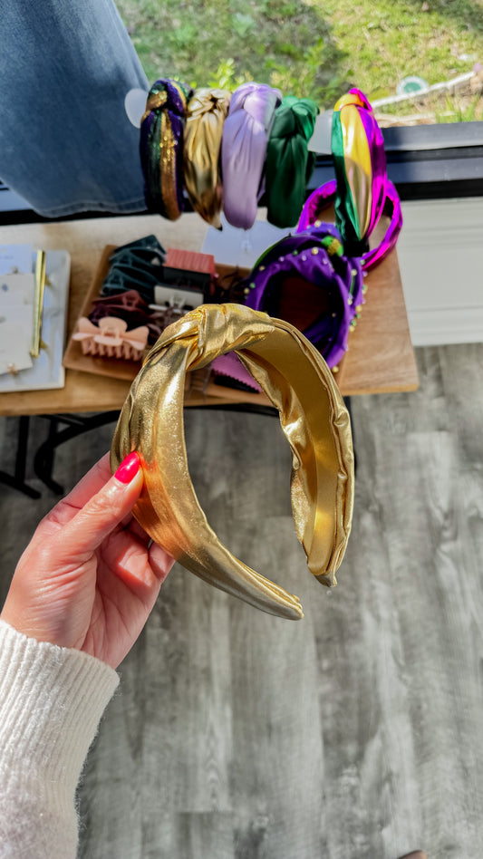 Metallic Gold Knot Headband