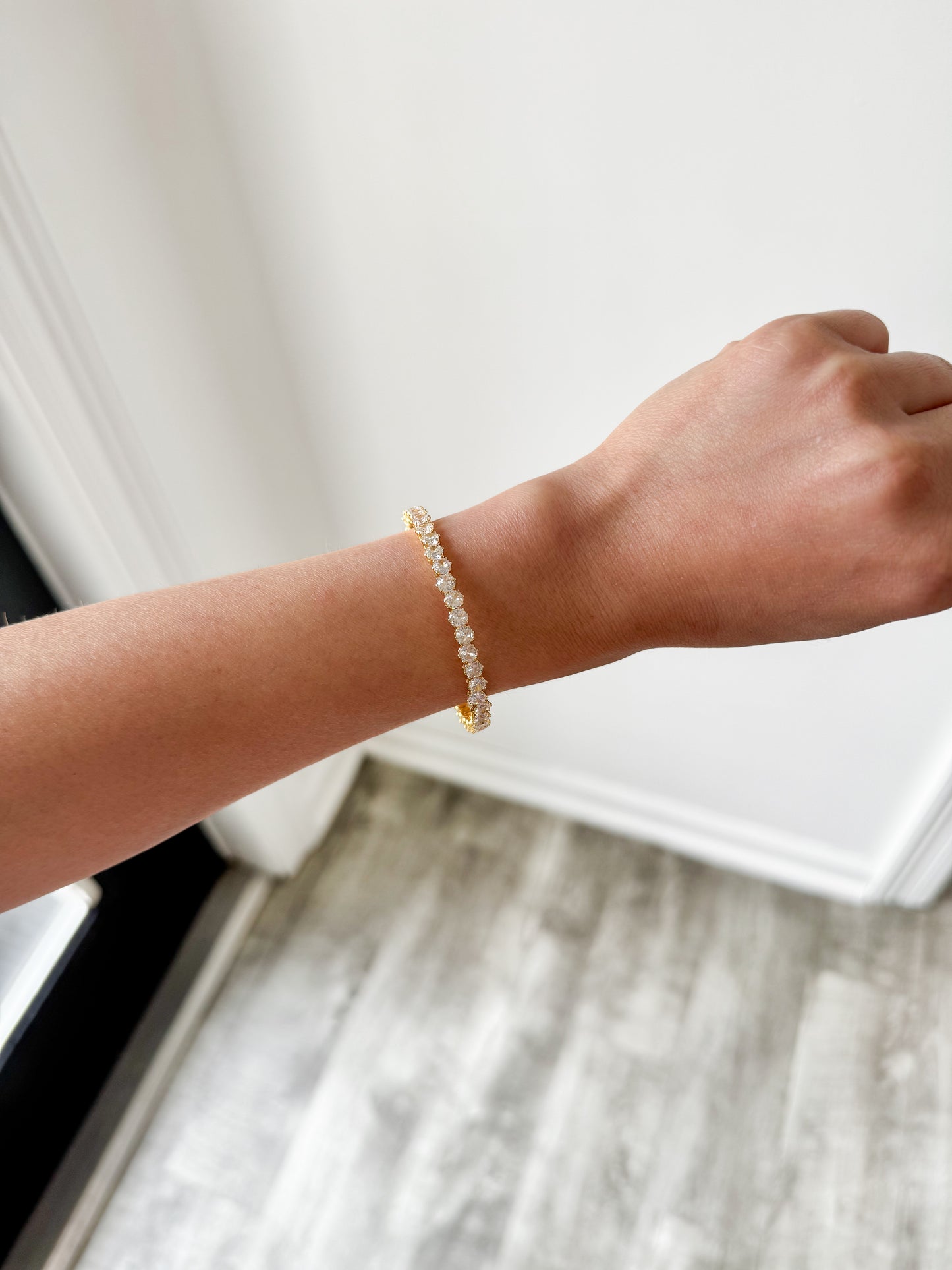 CZ Bangle Cuff Bracelet