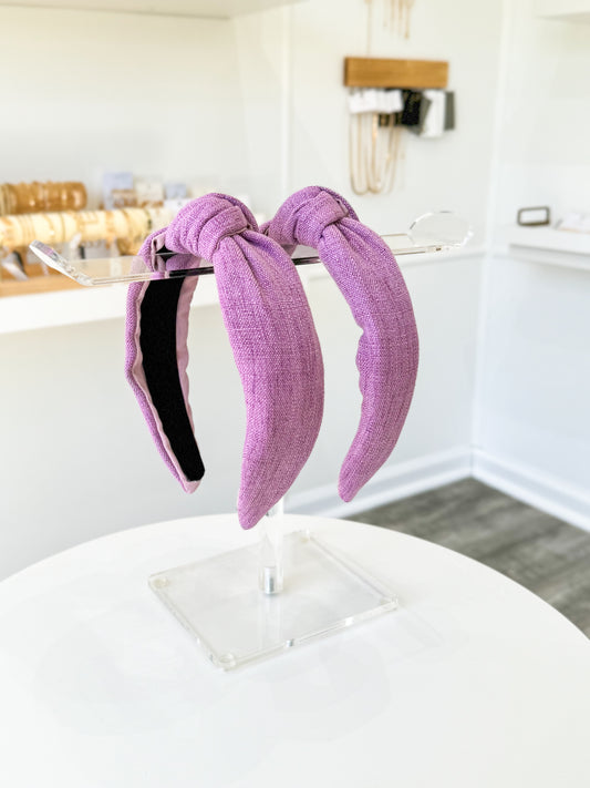 Purple Linen Headband