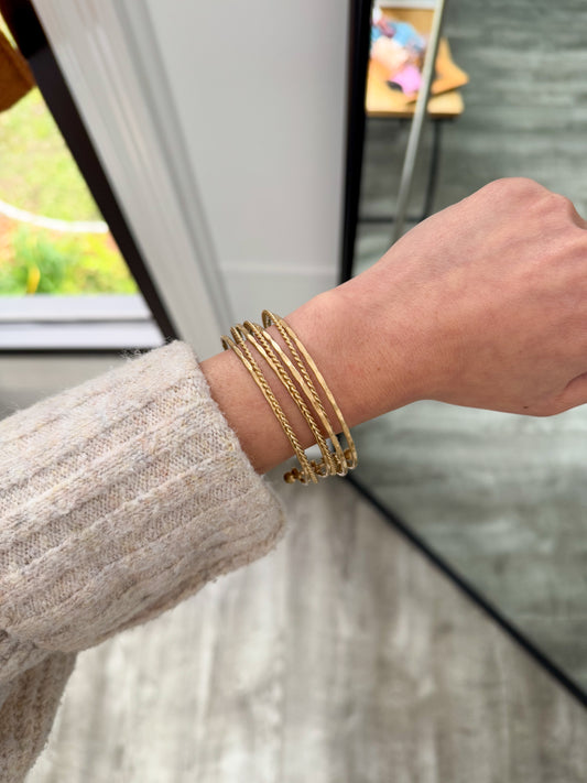 Multi Line Cuff Bracelet