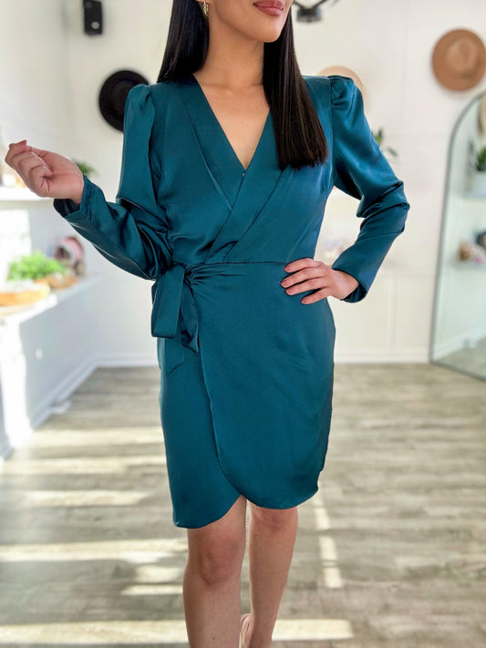 Wrap Teal Dress