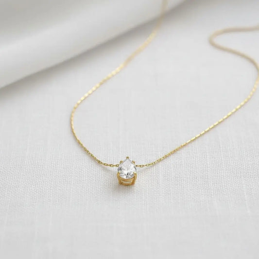 Pear-Shaped Gemstone Necklace