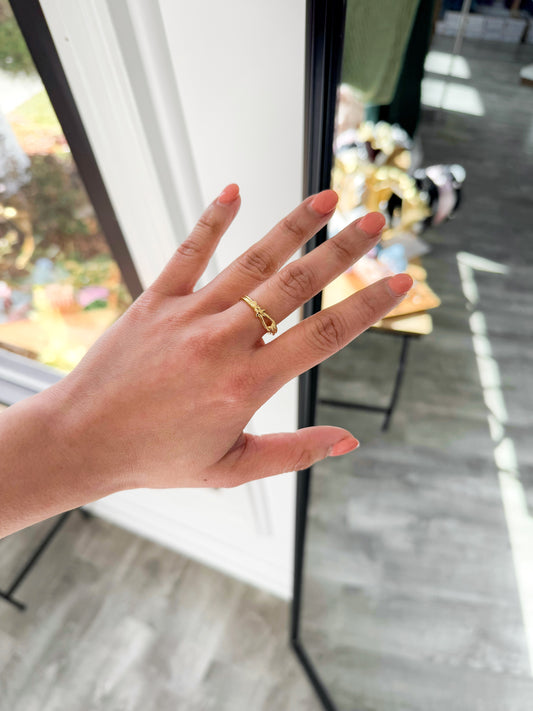 Metallic Knot Adjustable Ring
