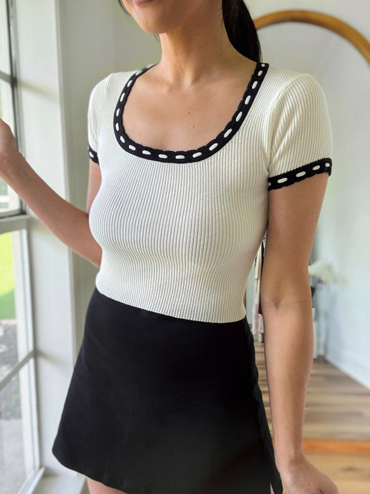 Summer Daze Crop Top - White