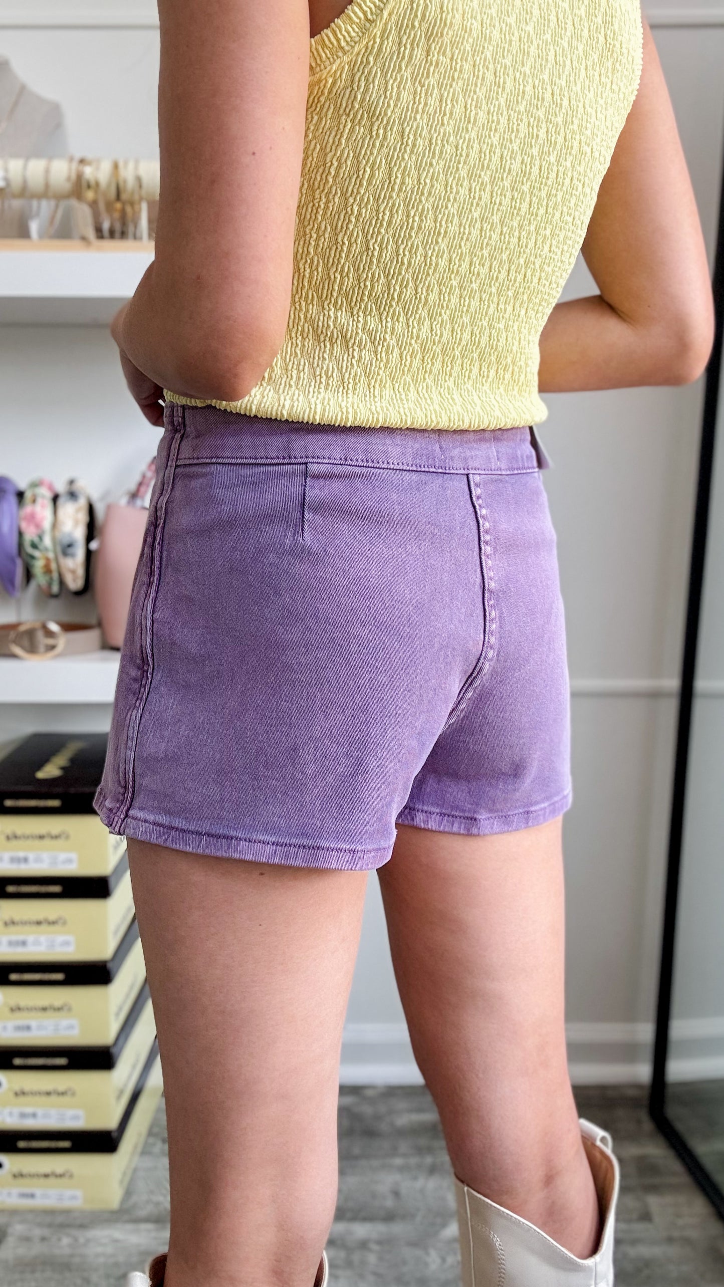 Purple Denim Skort