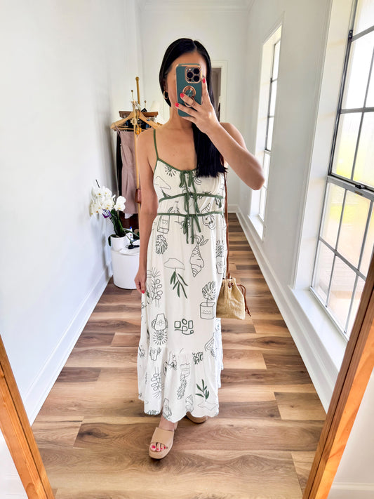 Doodle Print Midi Dress