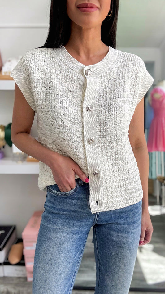 Ivory Knit Sweater Top