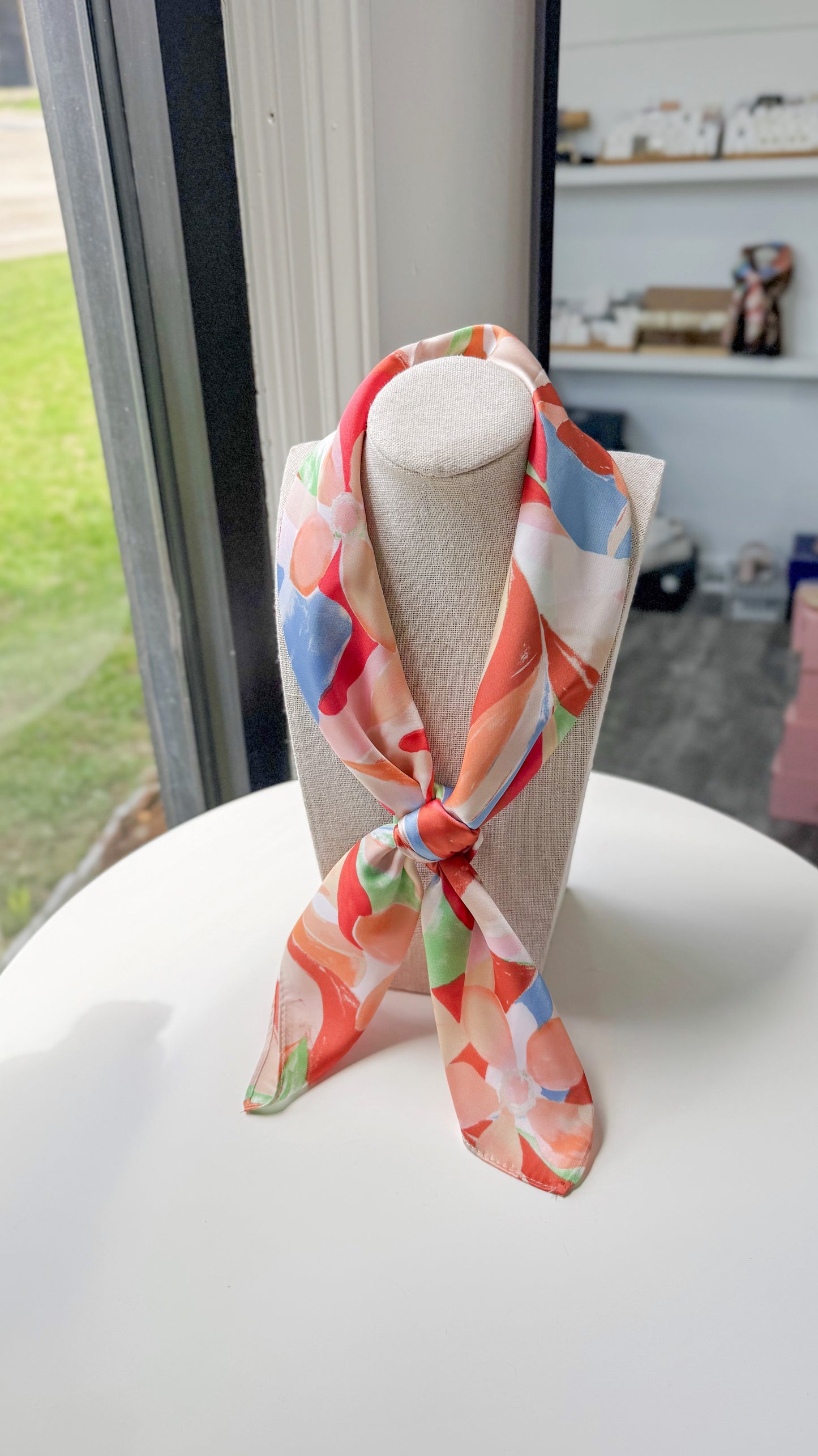 Floral Print Bandana Scarf