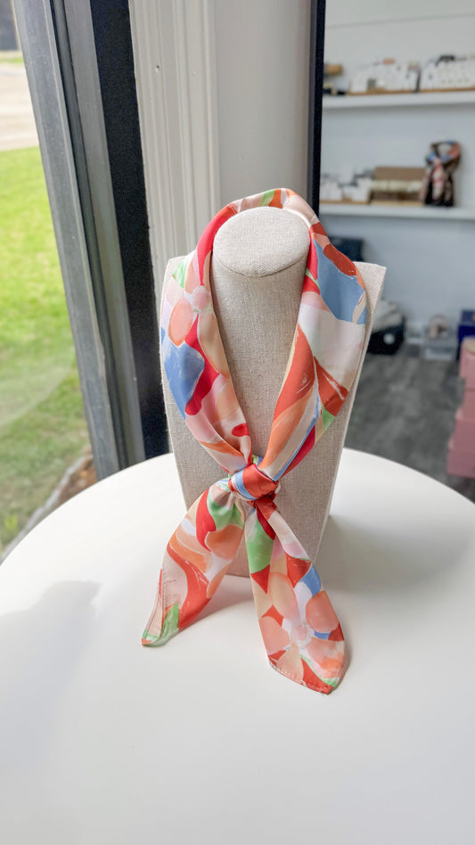 Floral Print Bandana Scarf