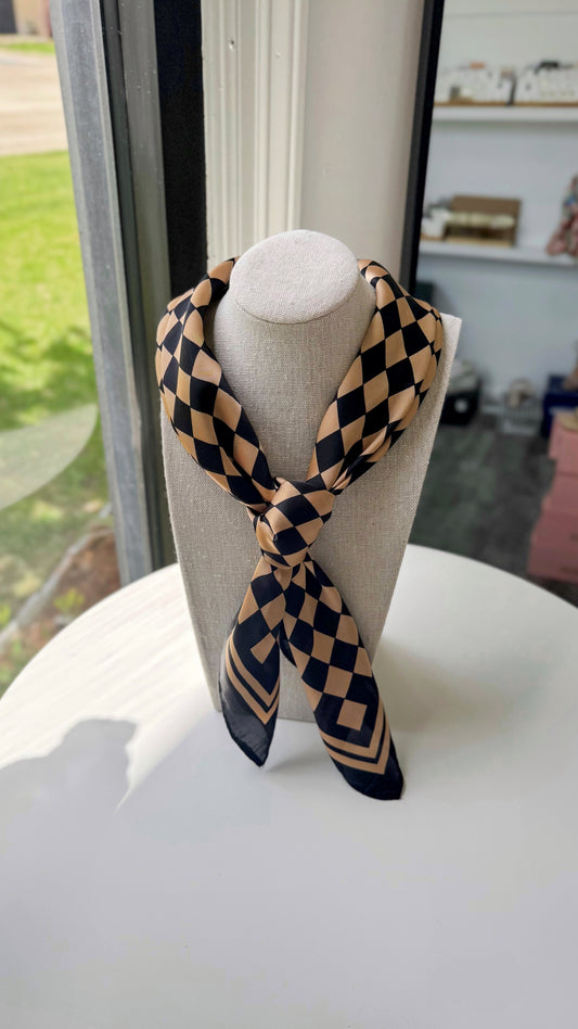 Checkered Bandana Scarf