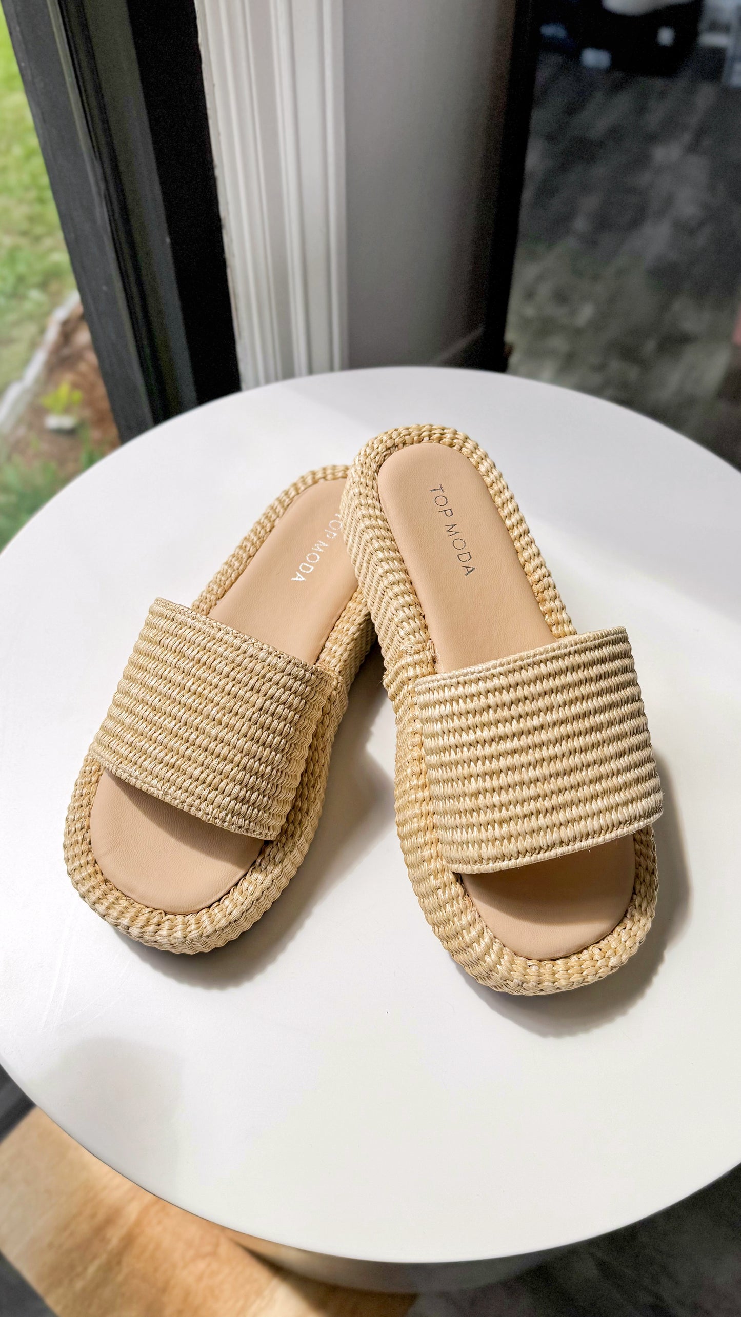 Raya Raffia Platform Sandals