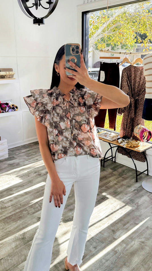 Watercolor Floral Entro Top