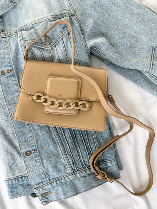 Chain Accent Crossbody Bag