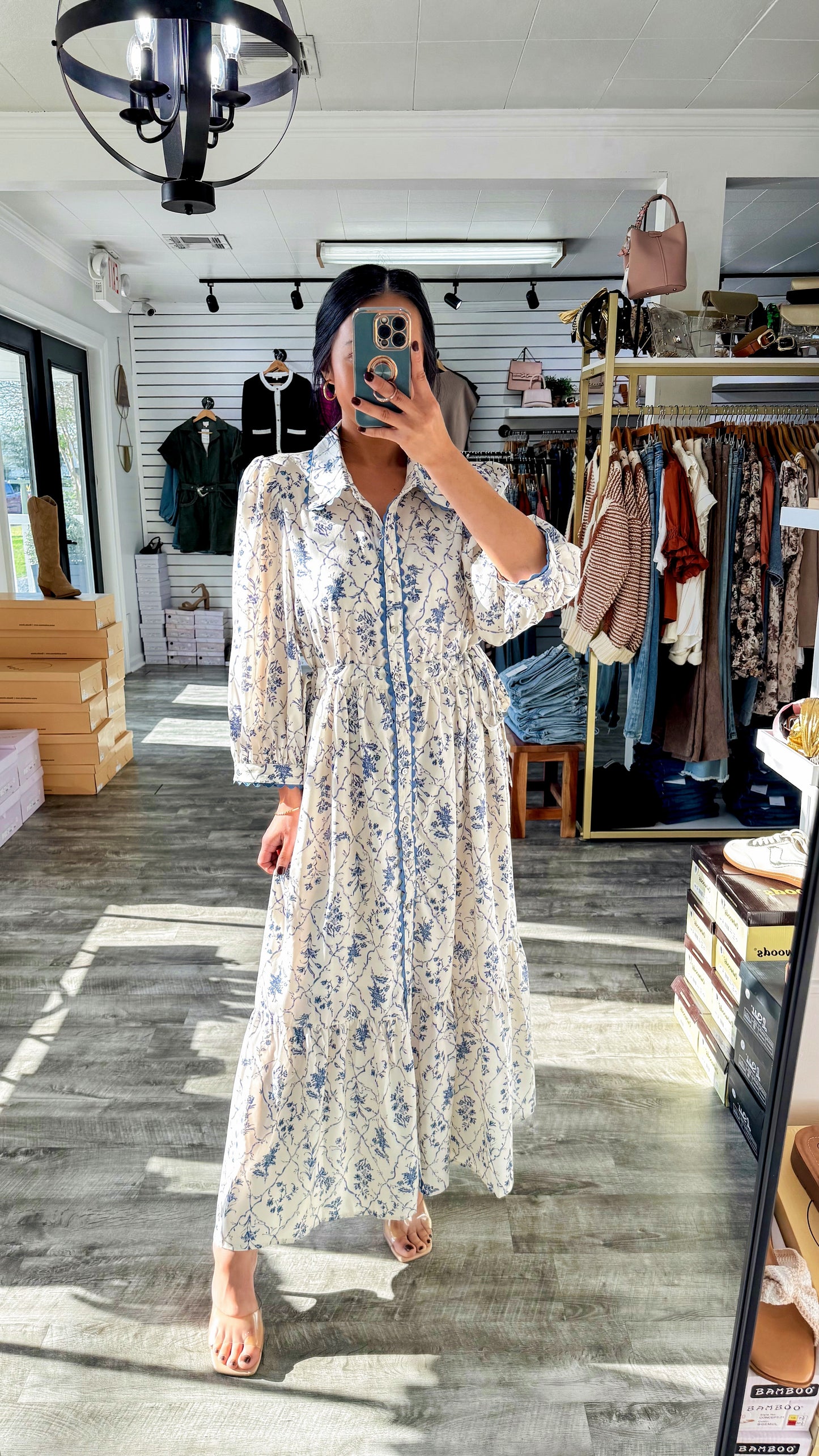 Shay Scallop Button Down Dress