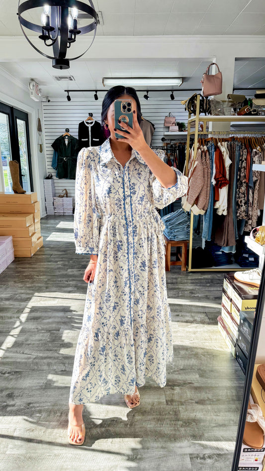 Shay Scallop Button Down Dress