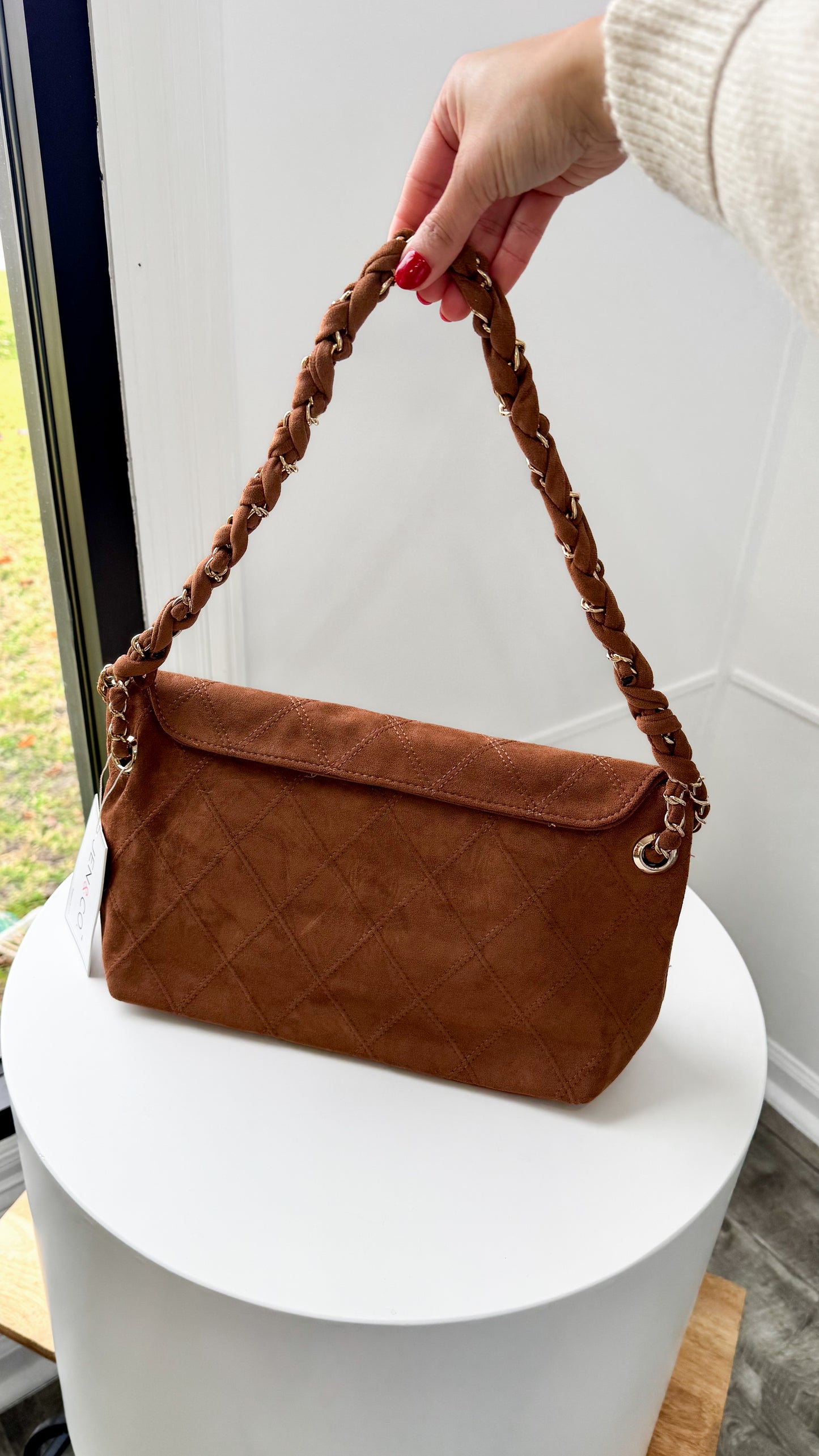 Domingue Suede Shoulder Bag