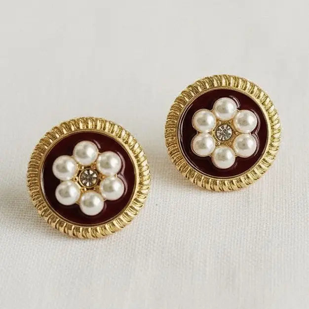 Vintage Floral Drop Earrings