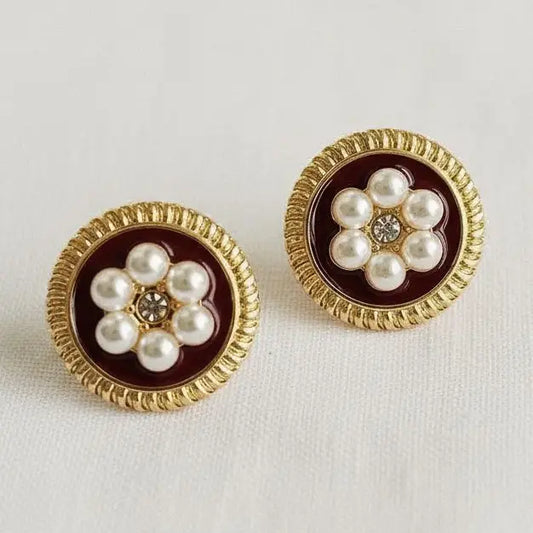 Vintage Floral Drop Earrings