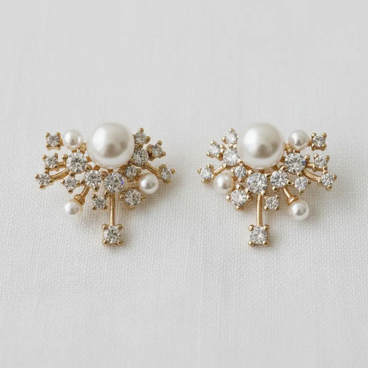 Vintage Starry Gemstone Drop Earrings