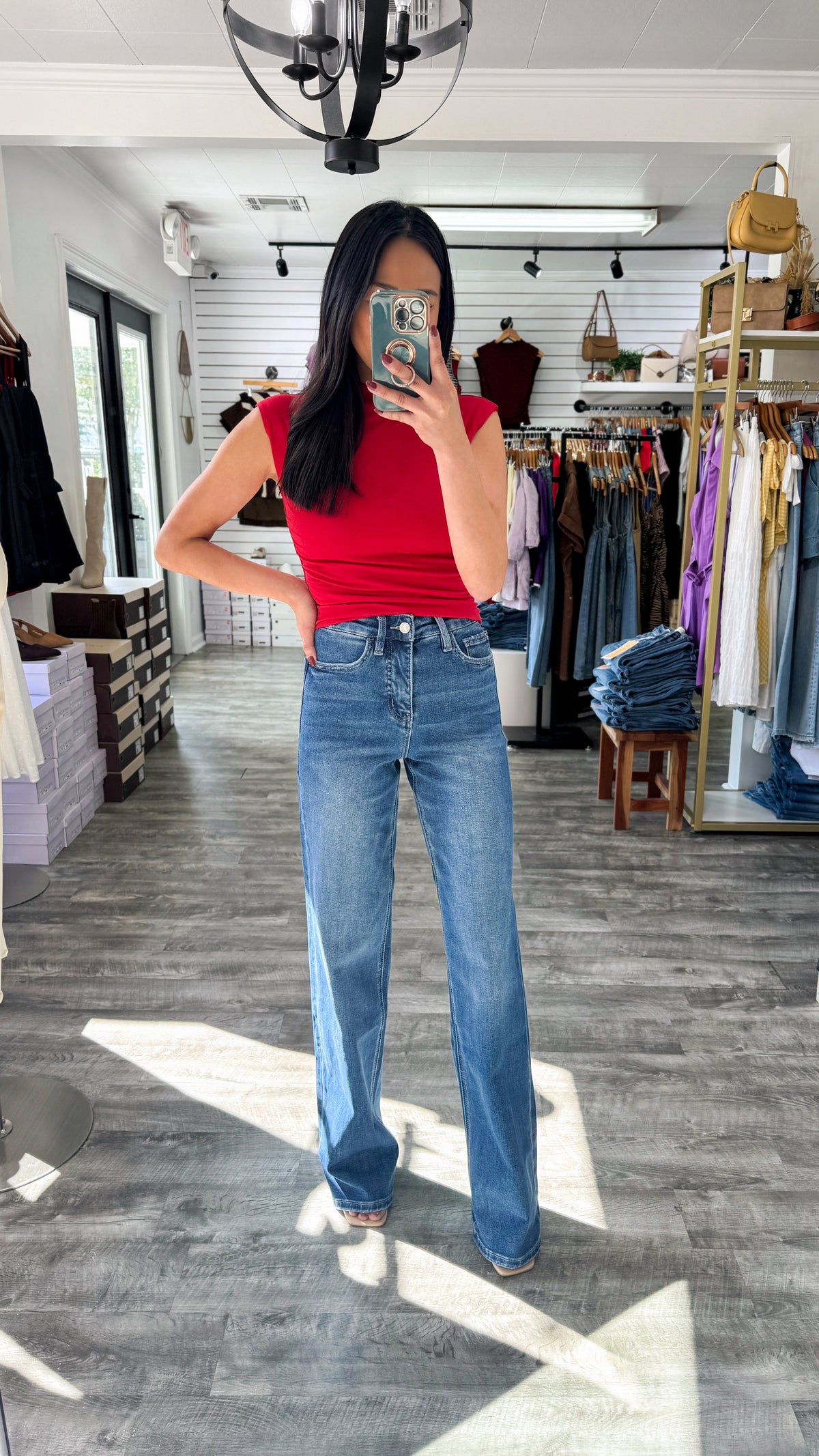 Tummy Control 90’s Wide Denim- FULL LENGTH