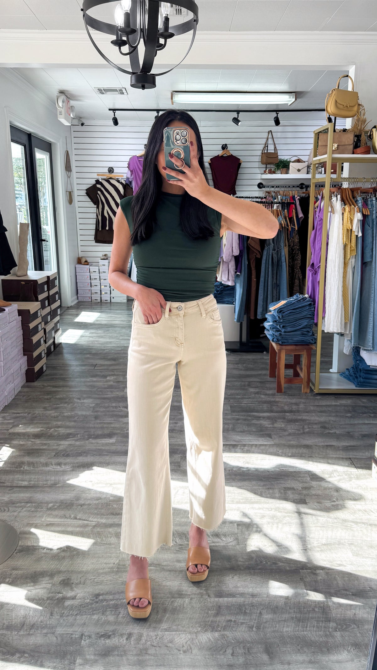 Swan Cropped Wide Denim