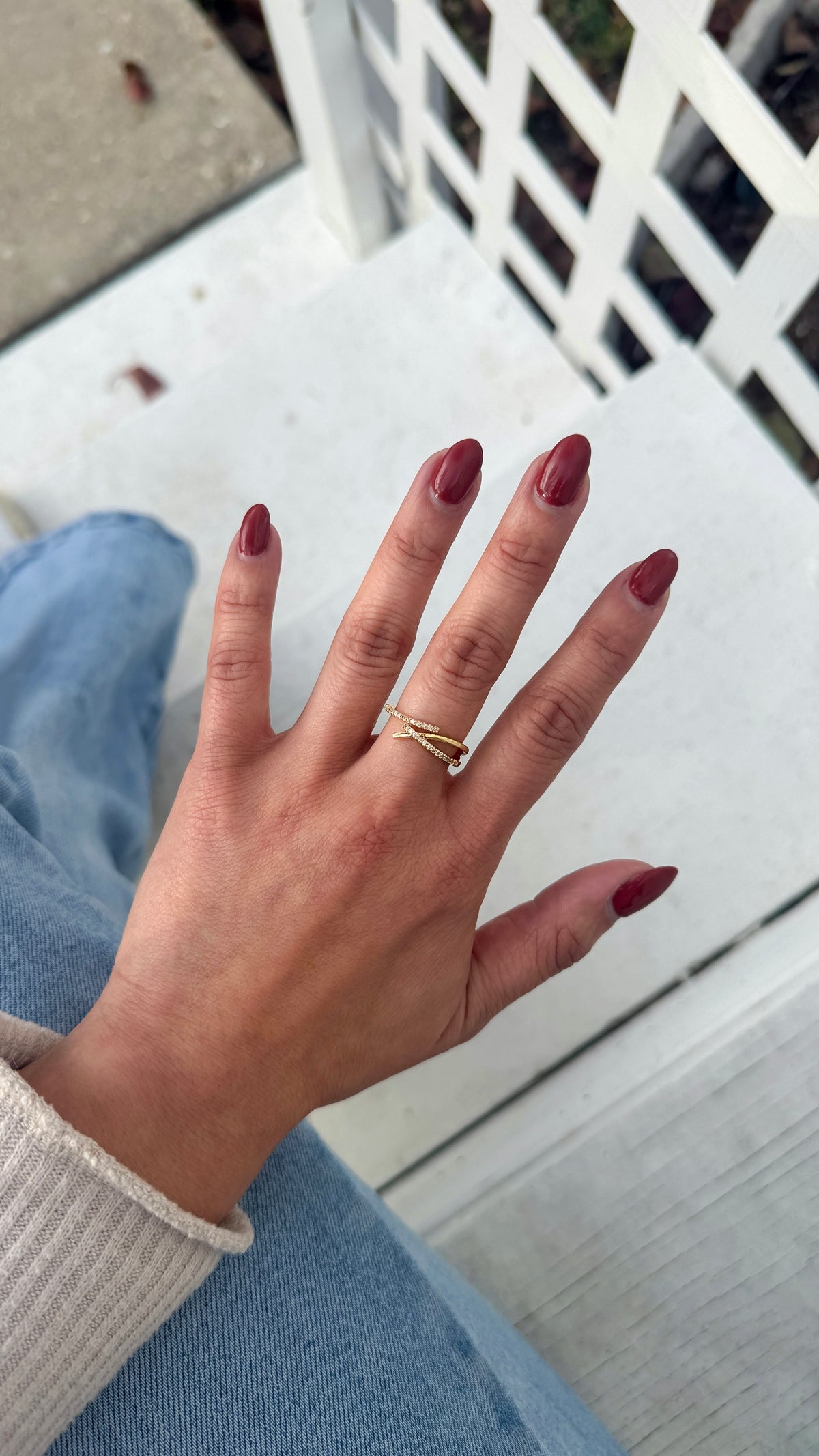 Chic Geometric Zirconia Adjustable Ring