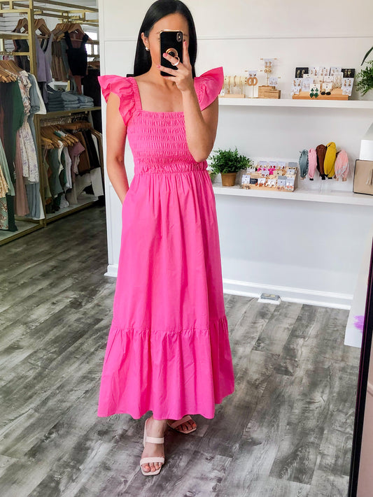 Olivia Pink Poplin Dress