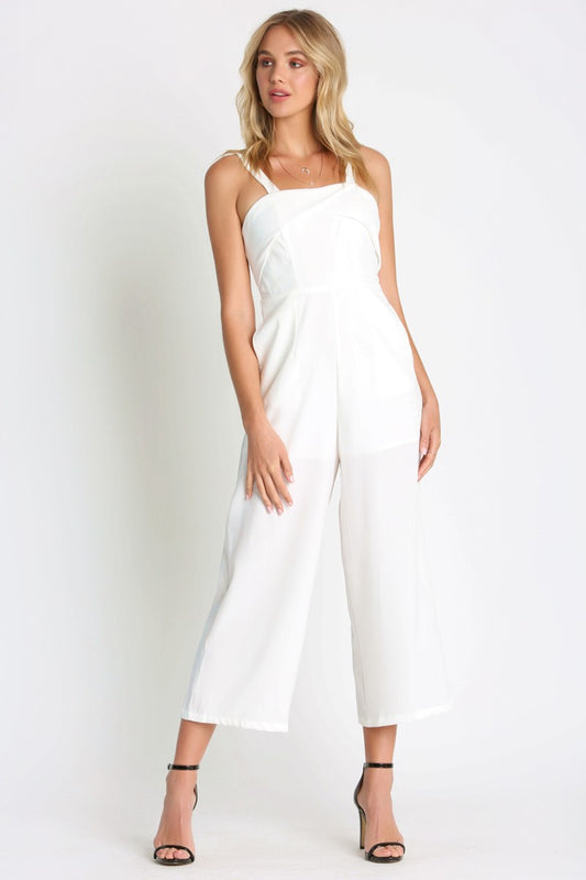 White Wide Leg Jumpsuit