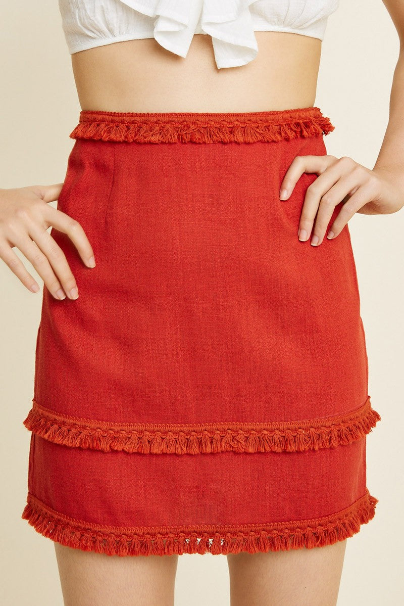 Worth The Tassel Skirt