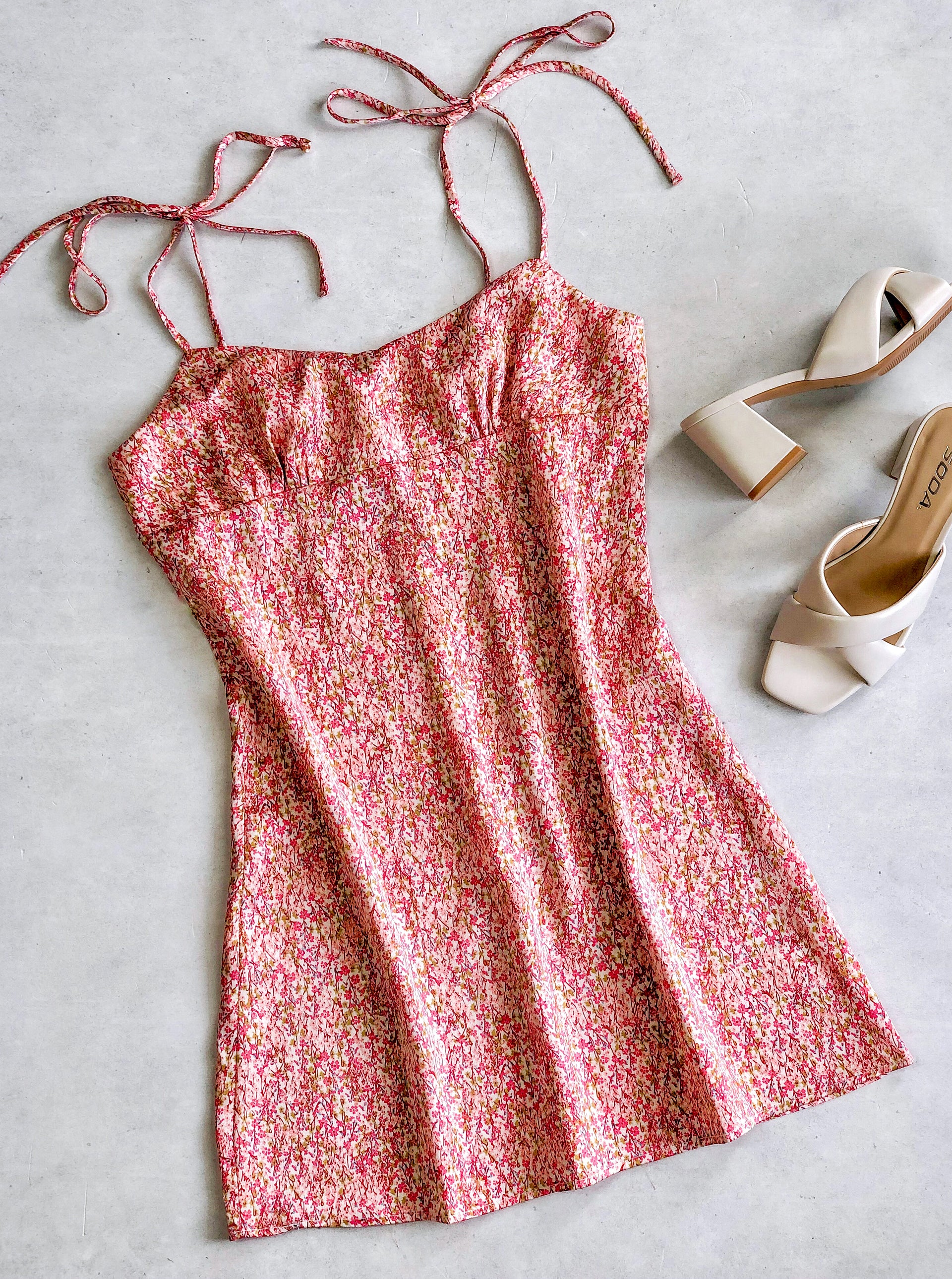 Floral Tie Strap Mini Dress – Compel Clothing Boutique