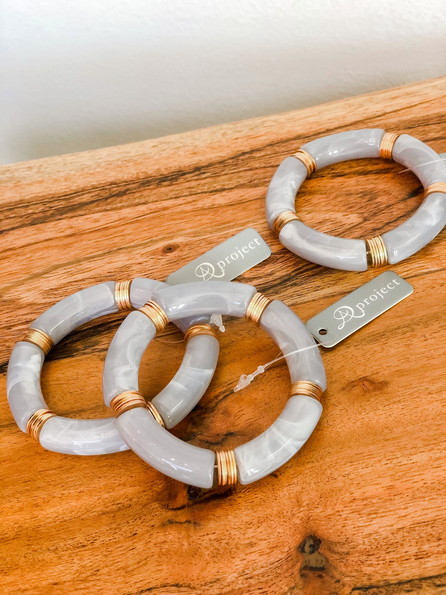 Light Grey Multi Ring Bracelet