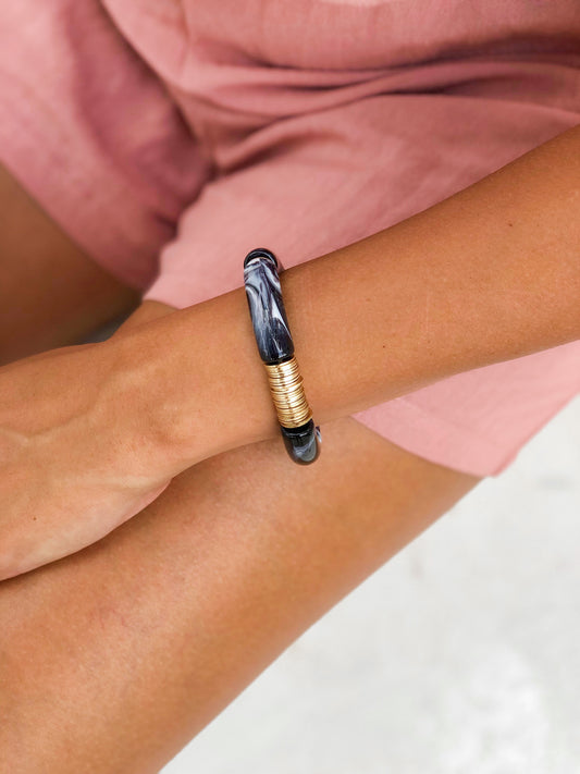 Black Acrylic Bracelet