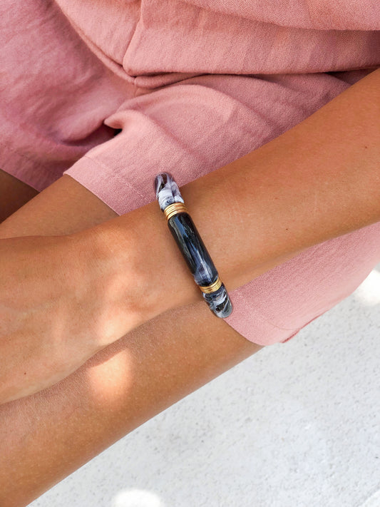 Black Multi Ring Bracelet