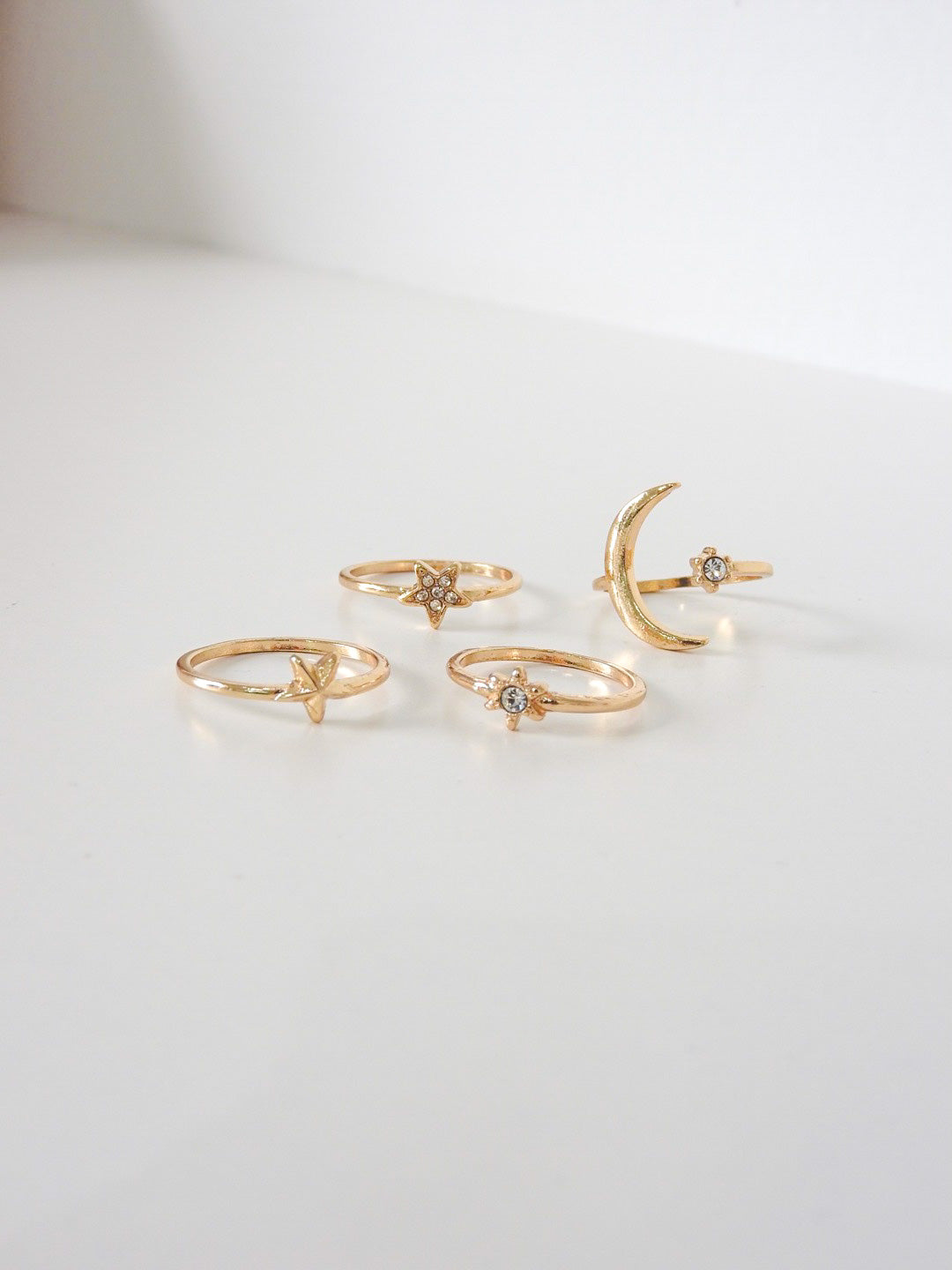 Dainty Four Piece Star Ring Set