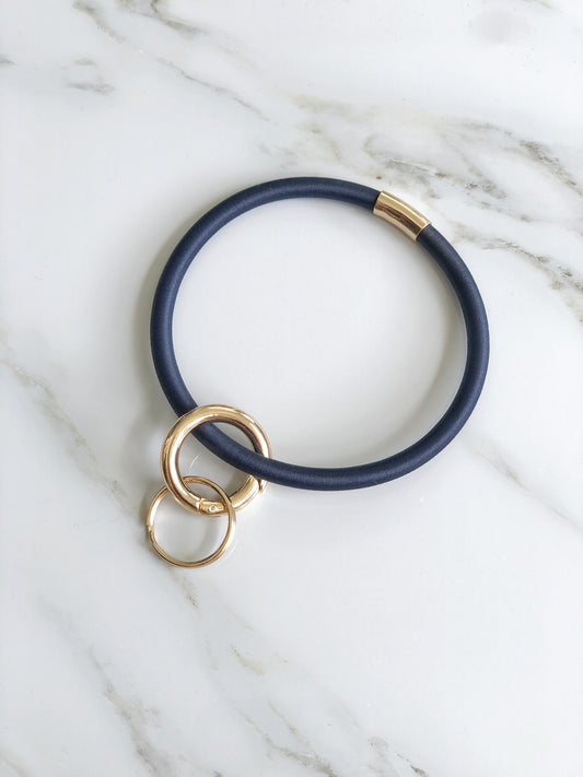 Navy Wrist Key Ring