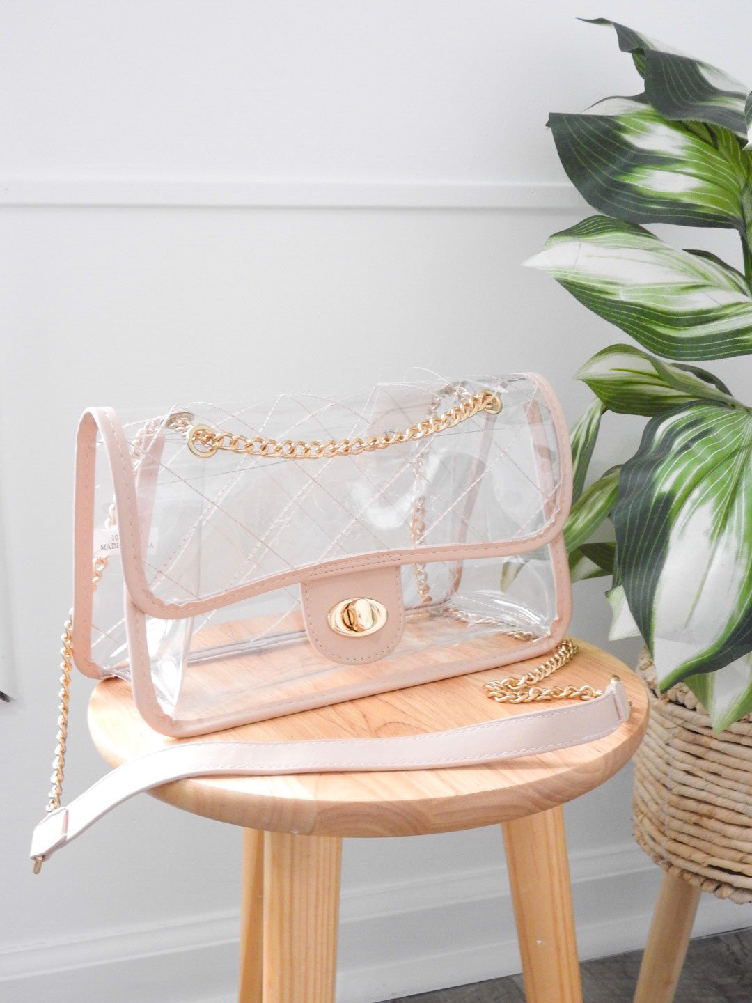 Nude Clear Square Bag