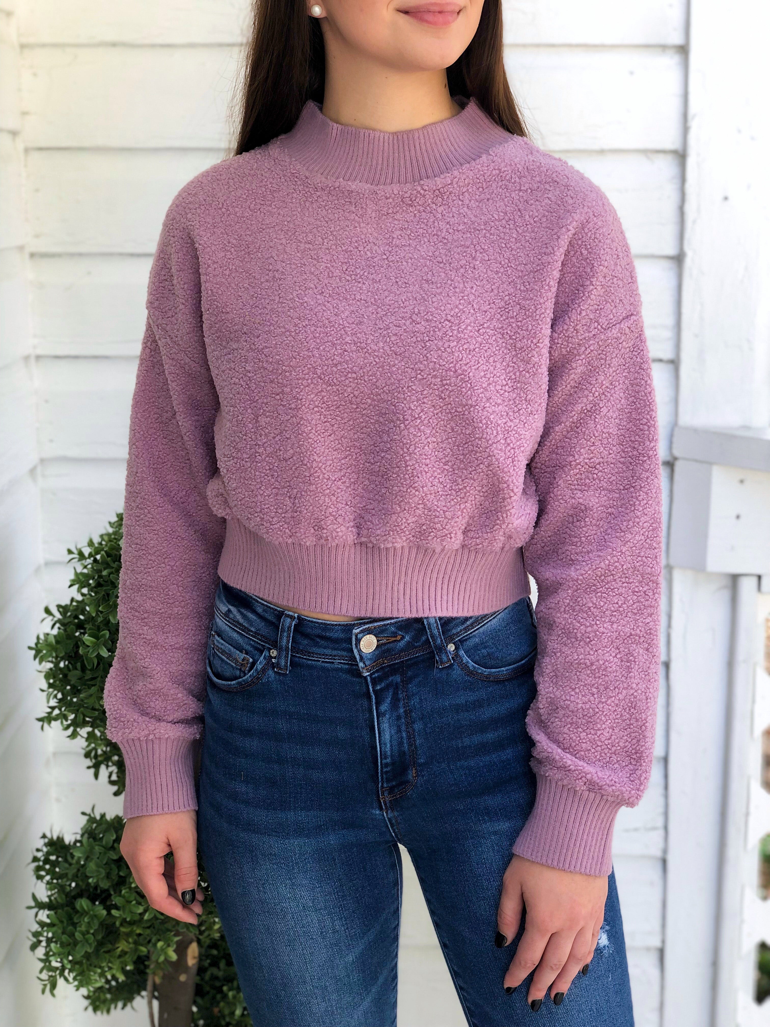 Lavender outlet fuzzy sweater
